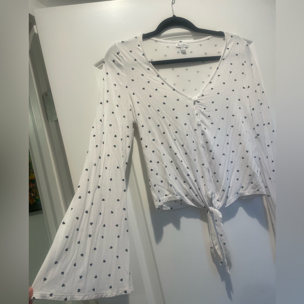 Long sleeve hearts top